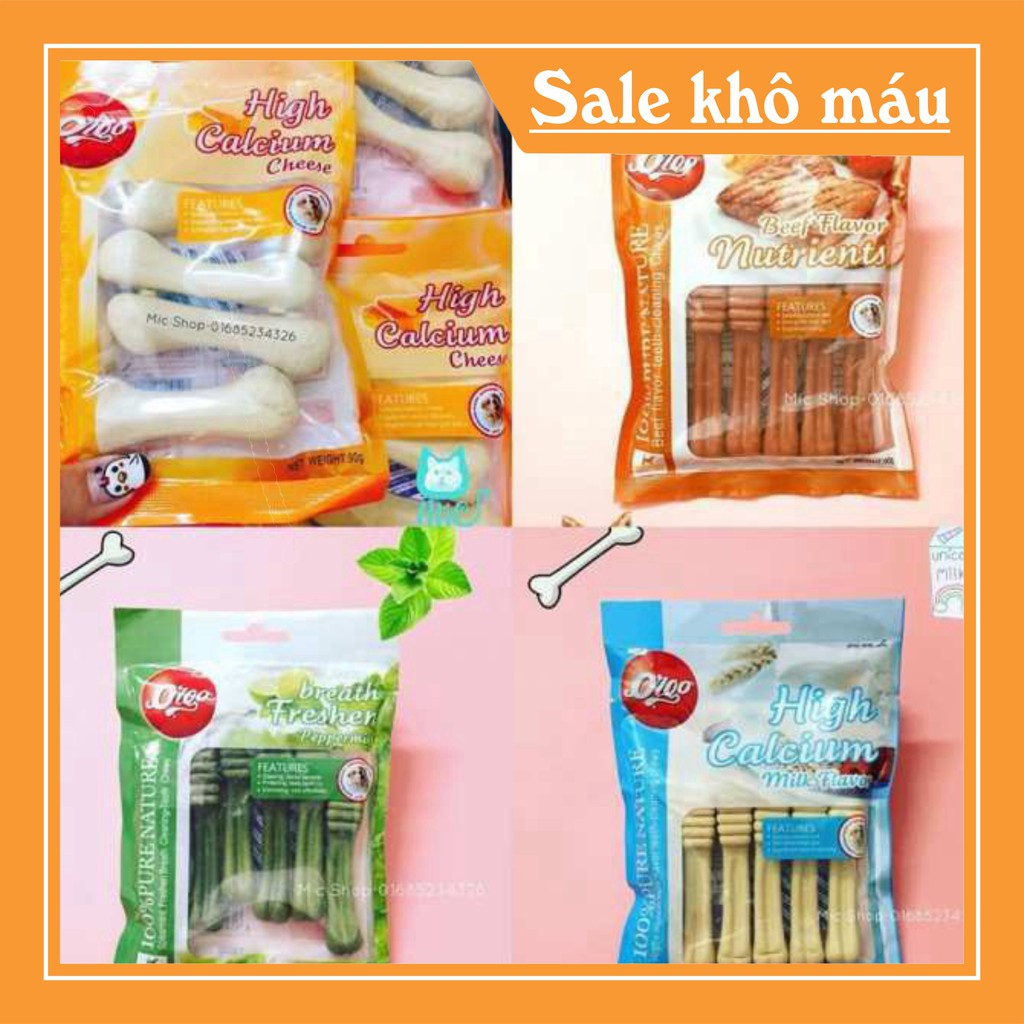 [FLASH SALE] Thức ăn chó Xương canxi gặm sạch răng chó Orgo