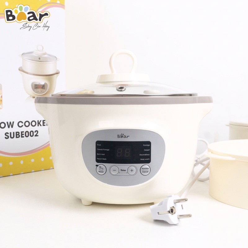 Nồi nấu cháo chậm Bear 1.6l bản quốc tế