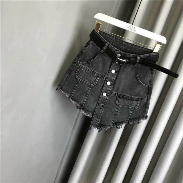 QUẦN VÁY RÁCH KHUY TÚI LỆCH QV590