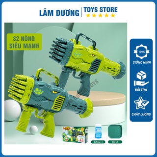Súng bắn bong bóng 32 nòng 👑siêu cấp👑 súng 32 nòng thổi bong bóng an toàn cho bé