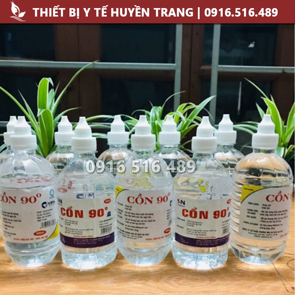 Cồn Y Tế 70 Độ 90 Độ 500ml Sát Khuẩn Tiệt Trùng Vật Tư Y Tế Huyền Trang