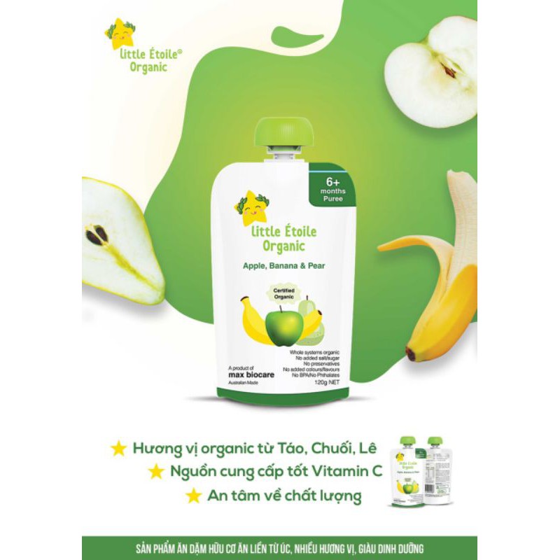 Hoa Quả Nghiền Little Étoile Organic Úc Date T8-T11/2021