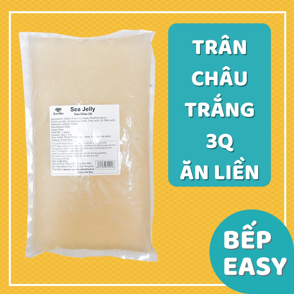 Trân Châu Trắng , Trân Châu 3Q Ăn Liền thương hiệu Bibi Sea Jelly Dùng Với Trà Sữa