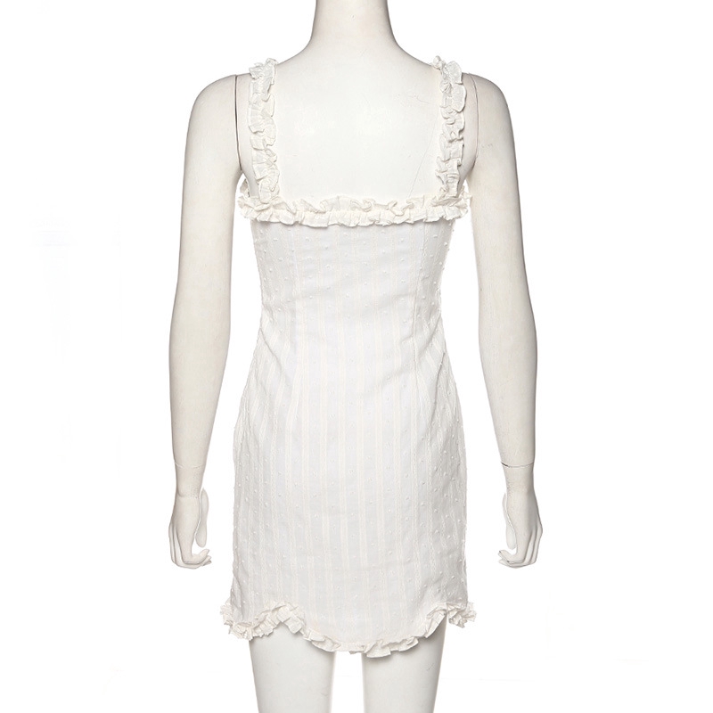 Fashion Women Sling Plain Flower Decoration Lace Off Shoulder Casual Dress | BigBuy360 - bigbuy360.vn