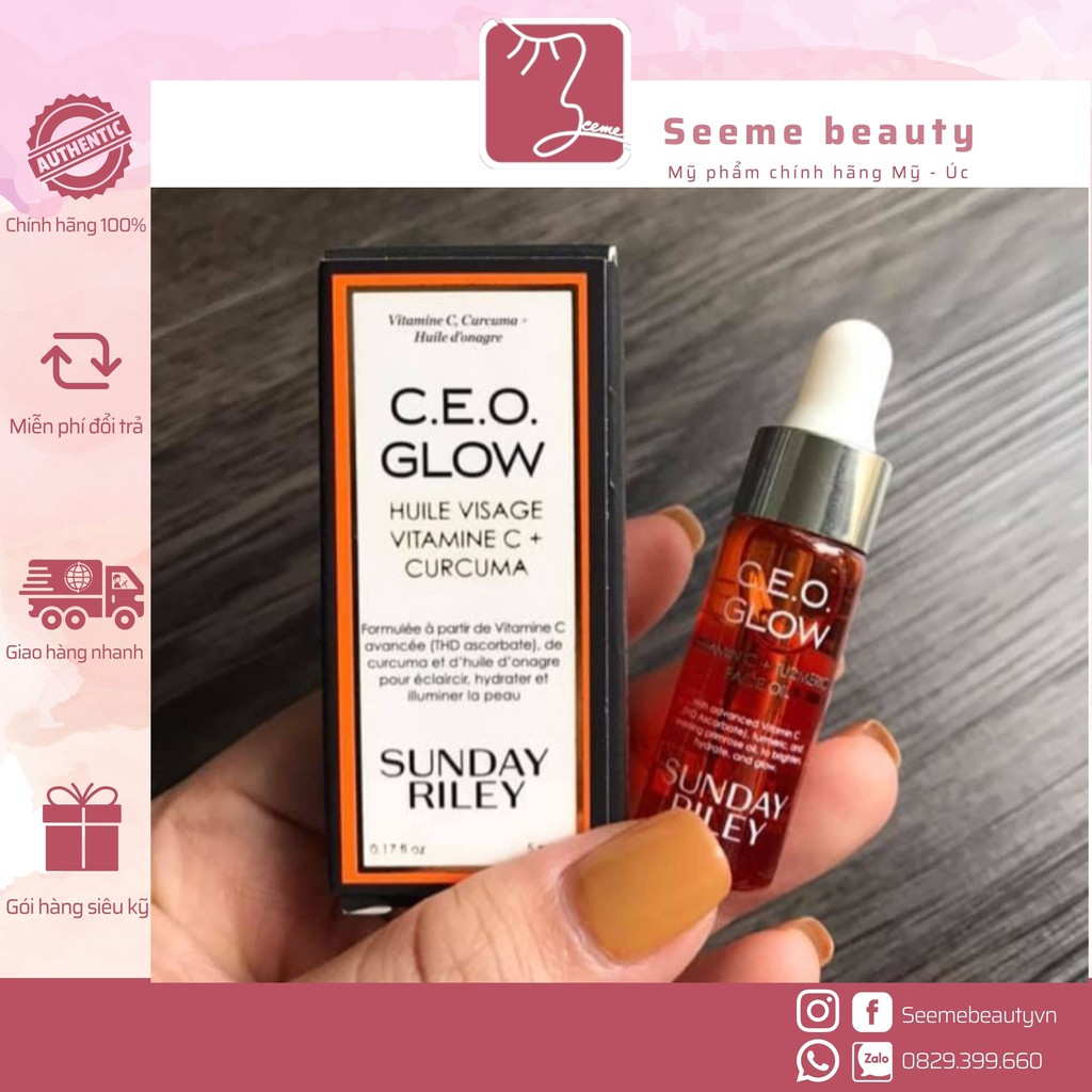 Dầu dưỡng Sáng Da Sunday Riley C.E.O Glow Vitamin C + Turmeric Face Oil