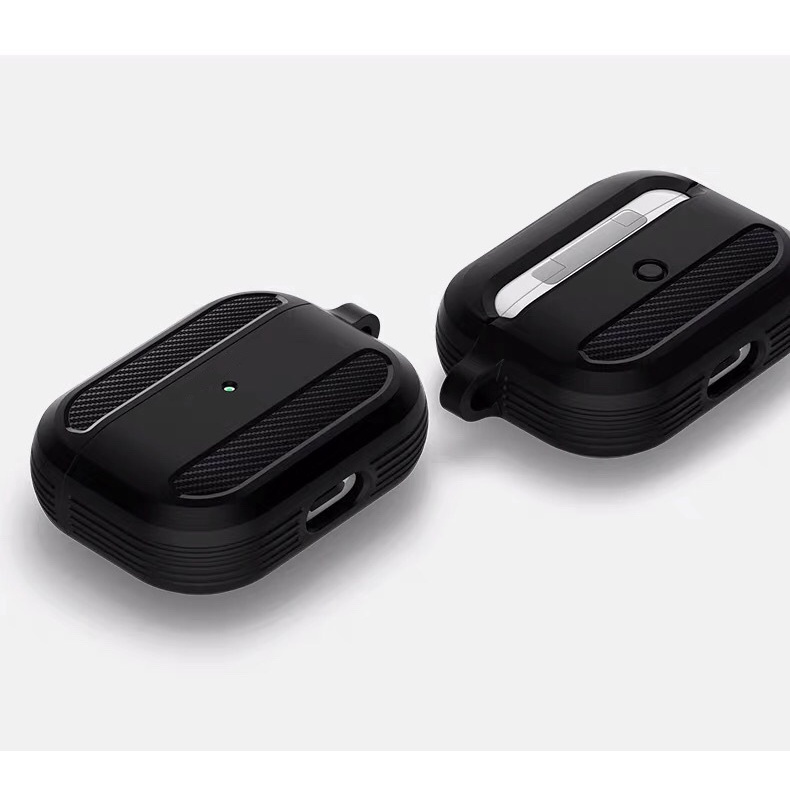 Case airpod 3 Vân Carbon dành cho Airpods 1/2/3/Pro, Case airpod pro chống sock, ốp bảo vệ tai nghe - Mèo Ú