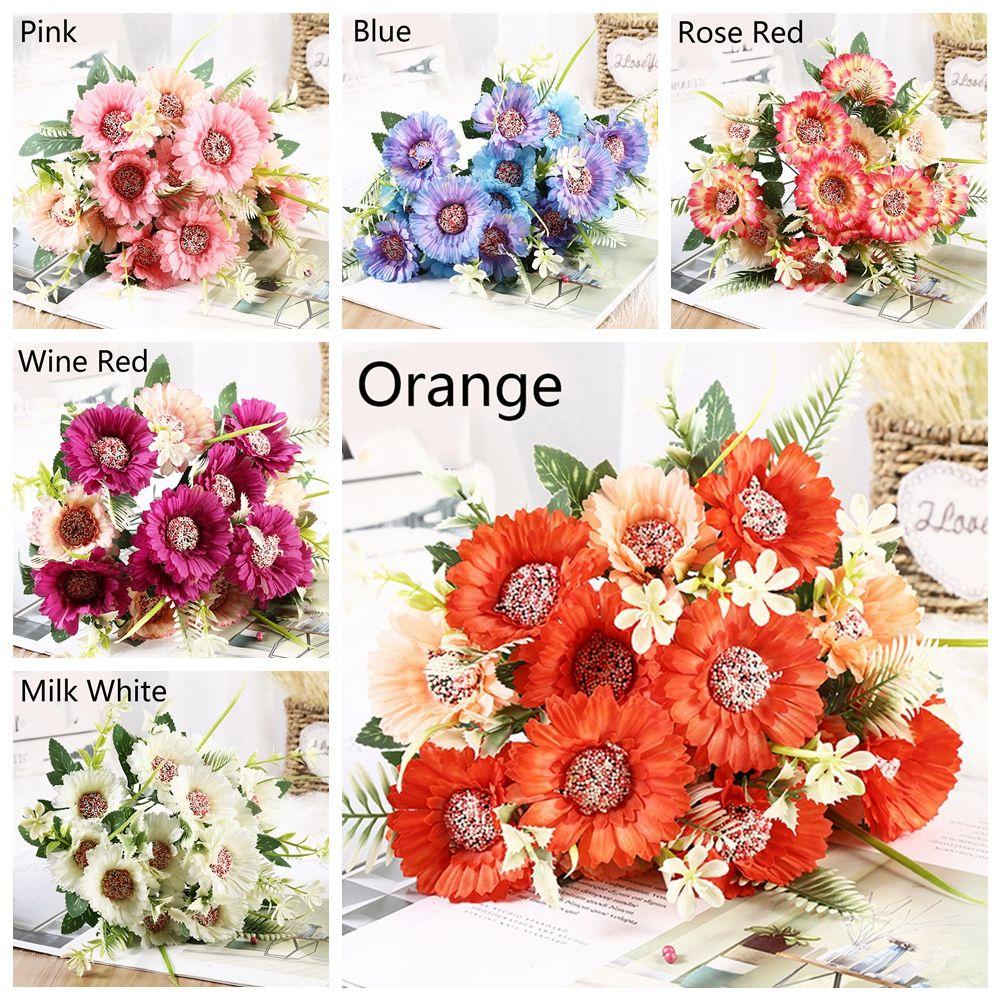 CONOPERY Bó Hoa Mẫu Đơn Giả Bằng Lụa Màu Vàng Sáng Thời Trang