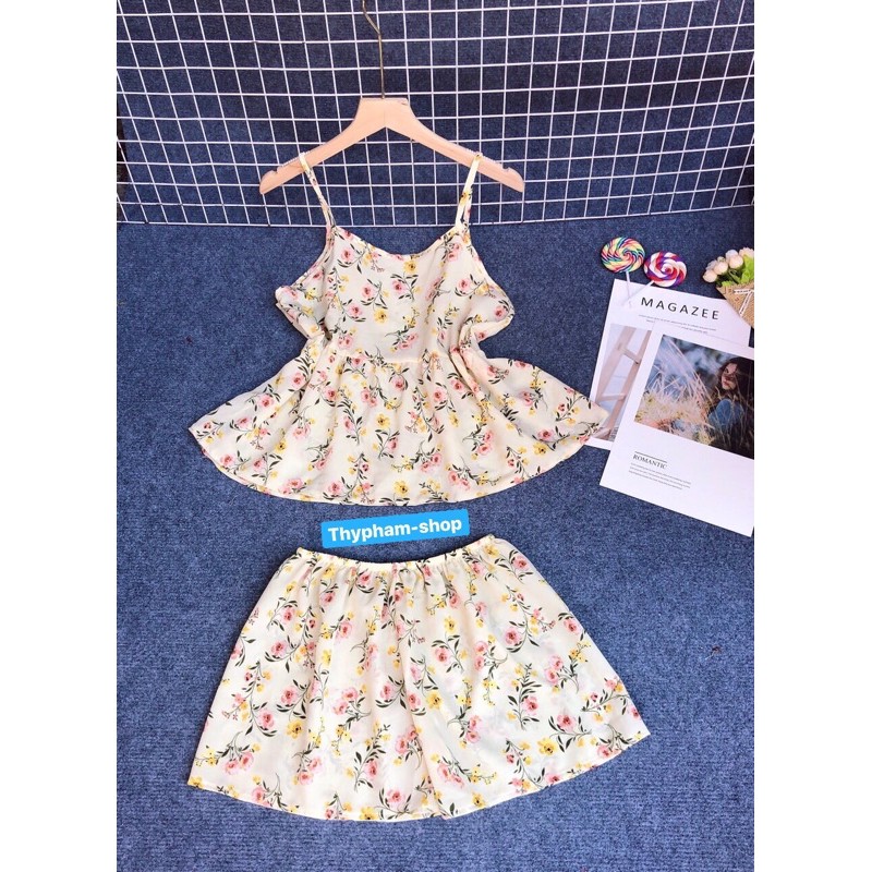 Bộ voan lụa mặc nhà mát | BigBuy360 - bigbuy360.vn