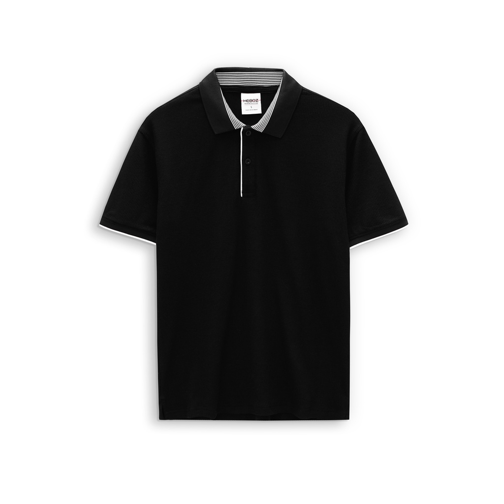 Áo polo nam sợi dệt Heboz 4M, chất cotton gân lạnh co dãn tốt, thoáng khí thấm hút tốt - 00001166