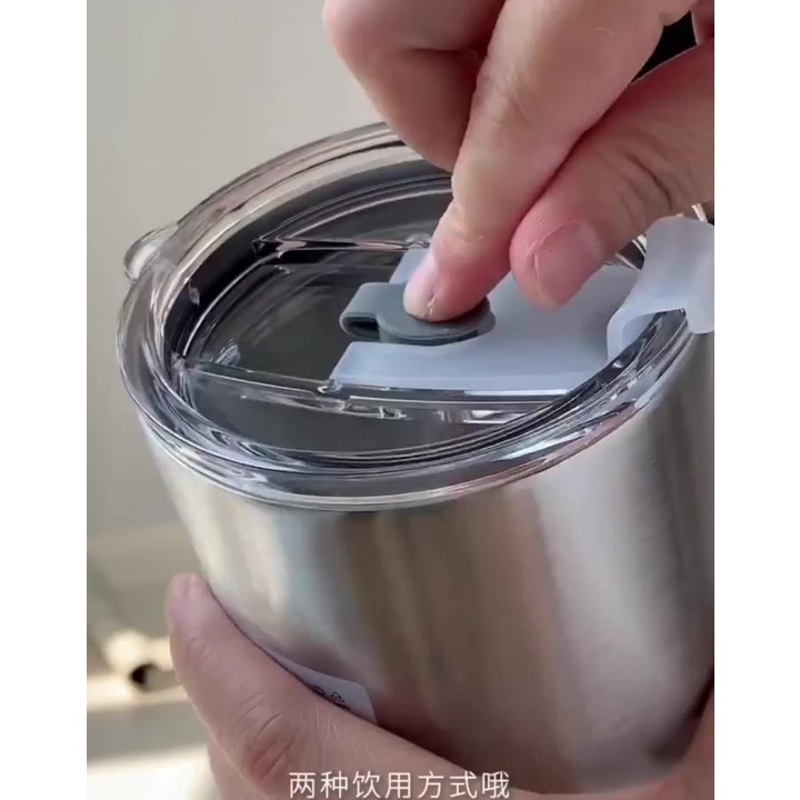 Cốc giữ nhiệt INOX, bình giữ nhiệt bằng thép không gỉ có ống hút uống coffee hiệu suất 6-8 tiếng
