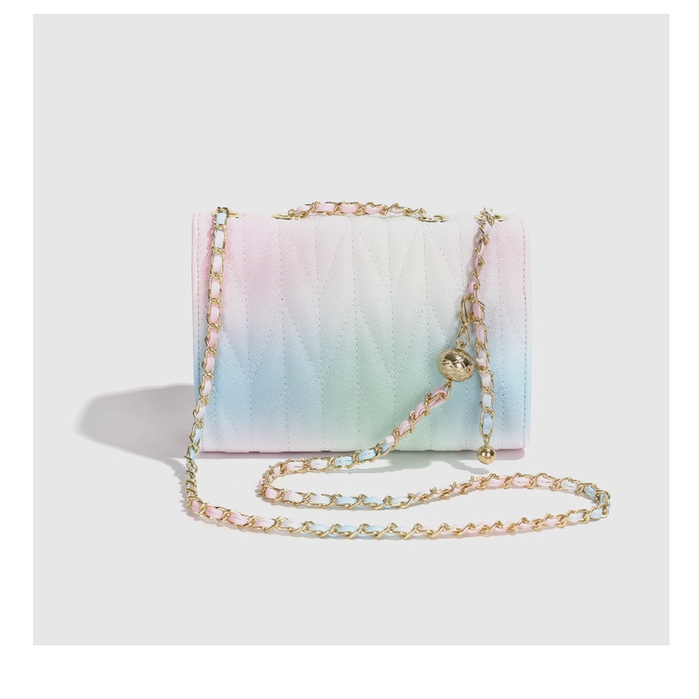 🌸Hàng Order🌸 Túi Xách Nữ CEEKAY Da Đồ Họa Phối Màu Mới Lạ Quai Da Phối Xích Quả Lắc Sang Chảnh Nữ Tính 🌸Hàng Quảng Châu