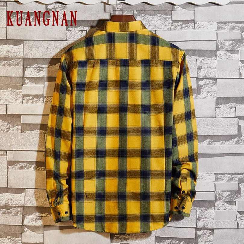 Áo sơ mi nam kẻ dạ caro cao cấp, vải cotton thấm hút mồ hôi, dầy dặn | BigBuy360 - bigbuy360.vn