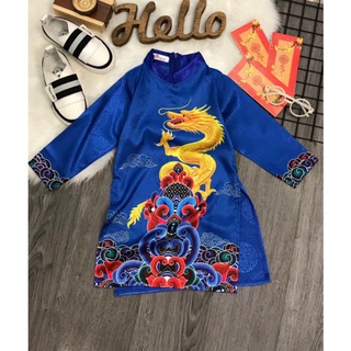 Áo dài gấm bé trai