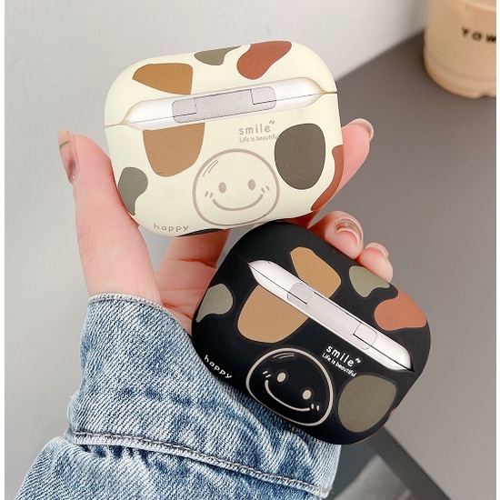 Vỏ bảo vệ hộp sạc tai nghe SPRISE mềm kiểu mặt cười đơn giản thích hợp cho Airpods 2/Pro/3