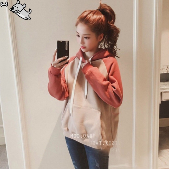 Áo hoodie vải nỉ dáng rộng