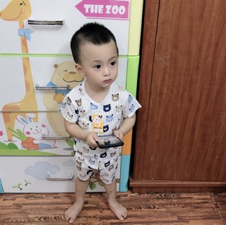 Bộ cotton giấy cộc tay cho bé