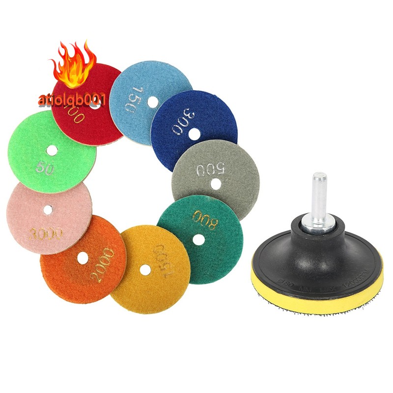 Set 11 Đĩa Mài Đá Hoa Cương 7.62 cm 80mm