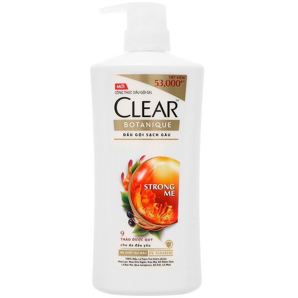 Dầu gội Clear Botanique 9 thảo dược quý 630g