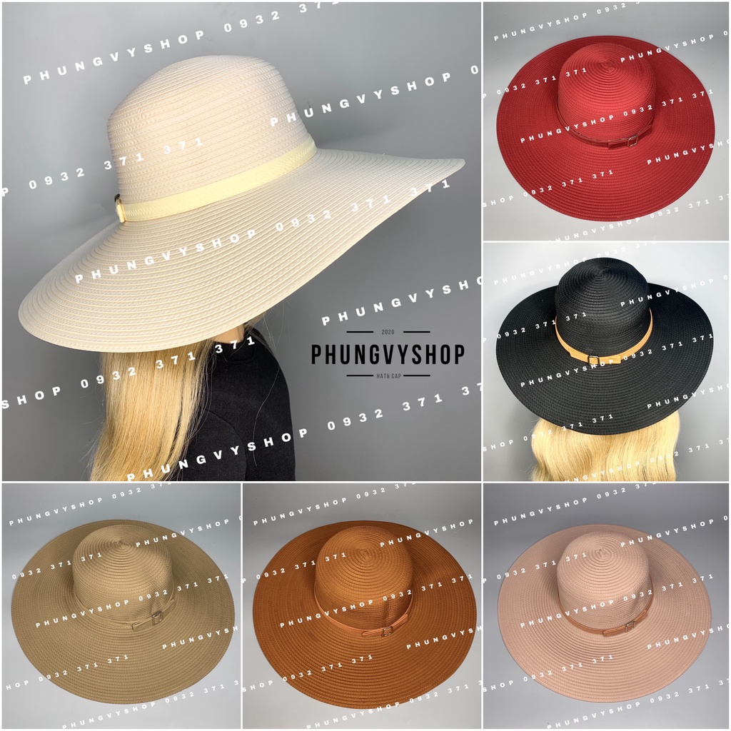 Mũ vành to rộng che nắng - BO TO form Cói LOẠI VẢI DÀY NƠ NHỎ KHÓA SAT - nón tai bèo vành