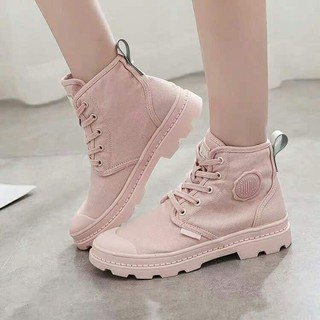 Bốt nữ cao cổ thời trang chất kaki