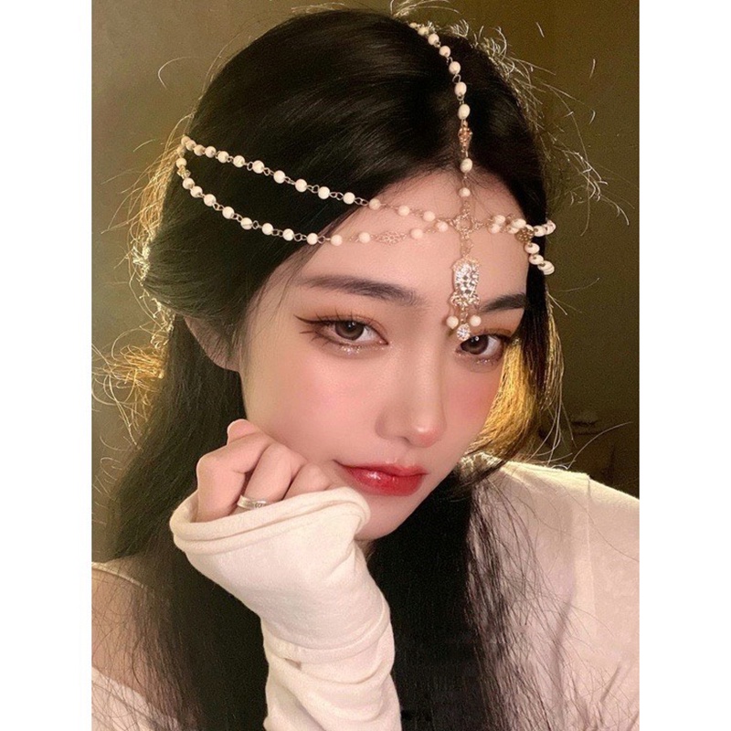 Vòng đeo đầu vòng headchain  kim loại phong cách boho, cosplay xinh đẹp.
