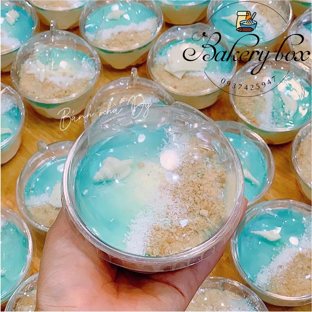 50 Ly Kem Lùn Nắp Cầu Hoặc Nắp Gấu Đựng Rau Câu 3D 180ml