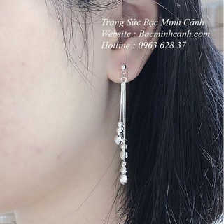 Bông tai sợi dài mix bi BT123