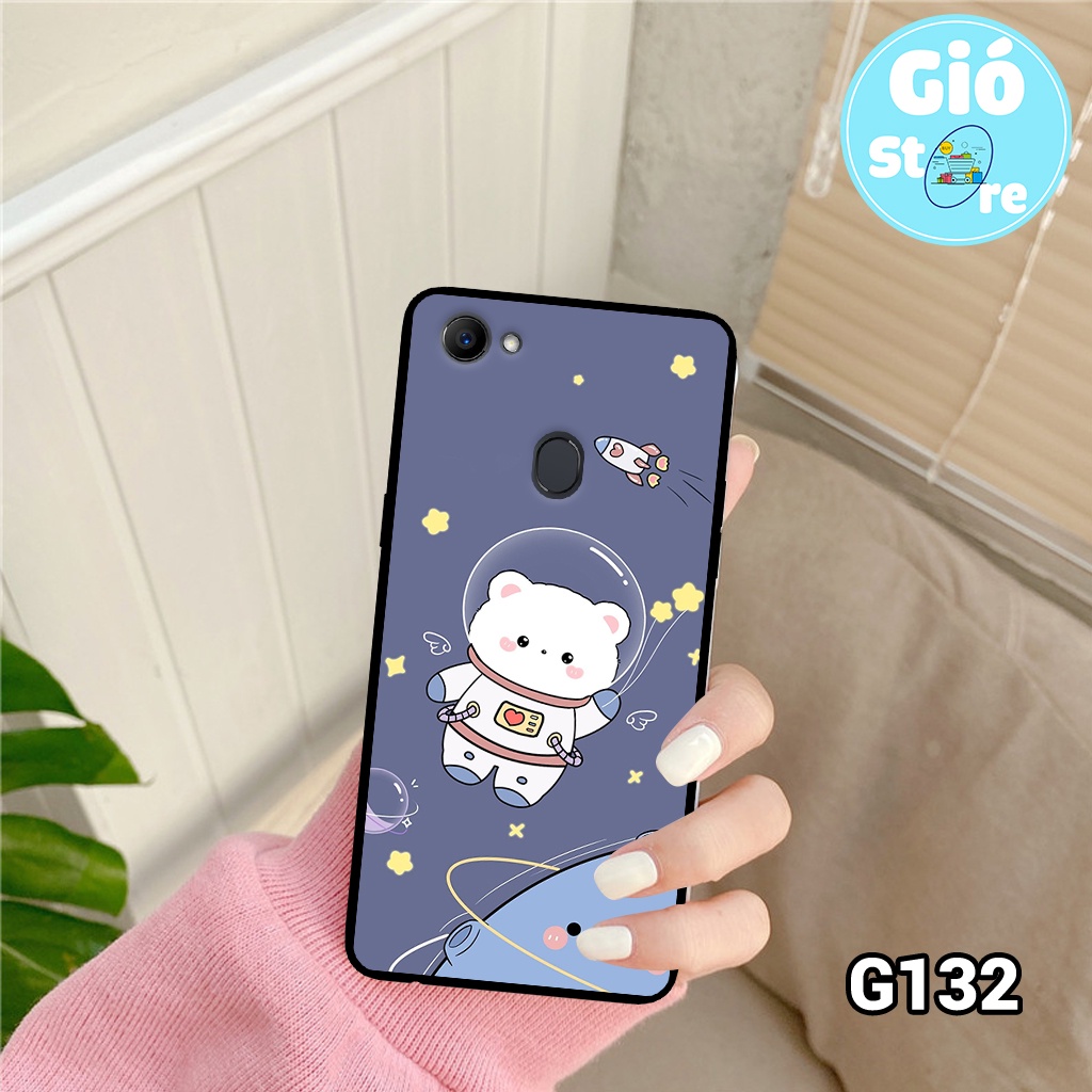 Ốp điện thoại Oppo F5 - F7 - Ốp lưng Oppo in hình gấu xinh, gấu vũ trụ đáng yêu