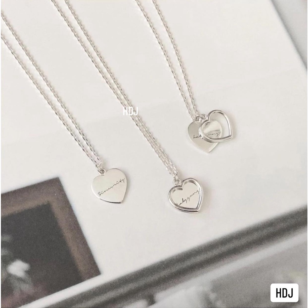 Dây chuyền nữ , khắc theo yêu cầu, bạc ta nguyên chất, mẫu nam nữ đeo được