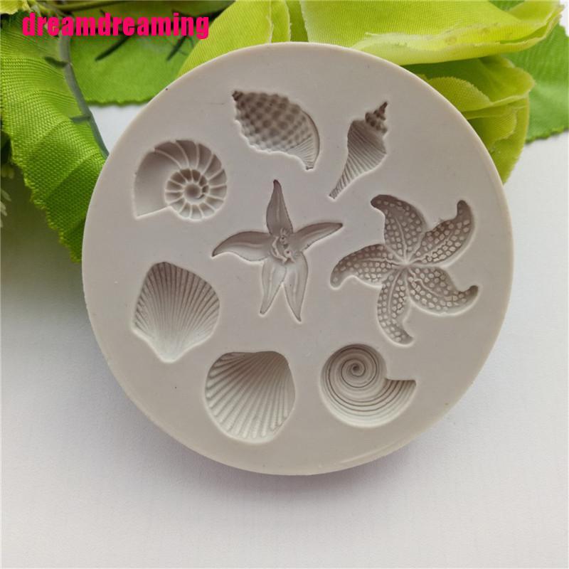 Khuôn Silicon Làm Bánh Hình Sinh Vật Biển Đáng Yêu