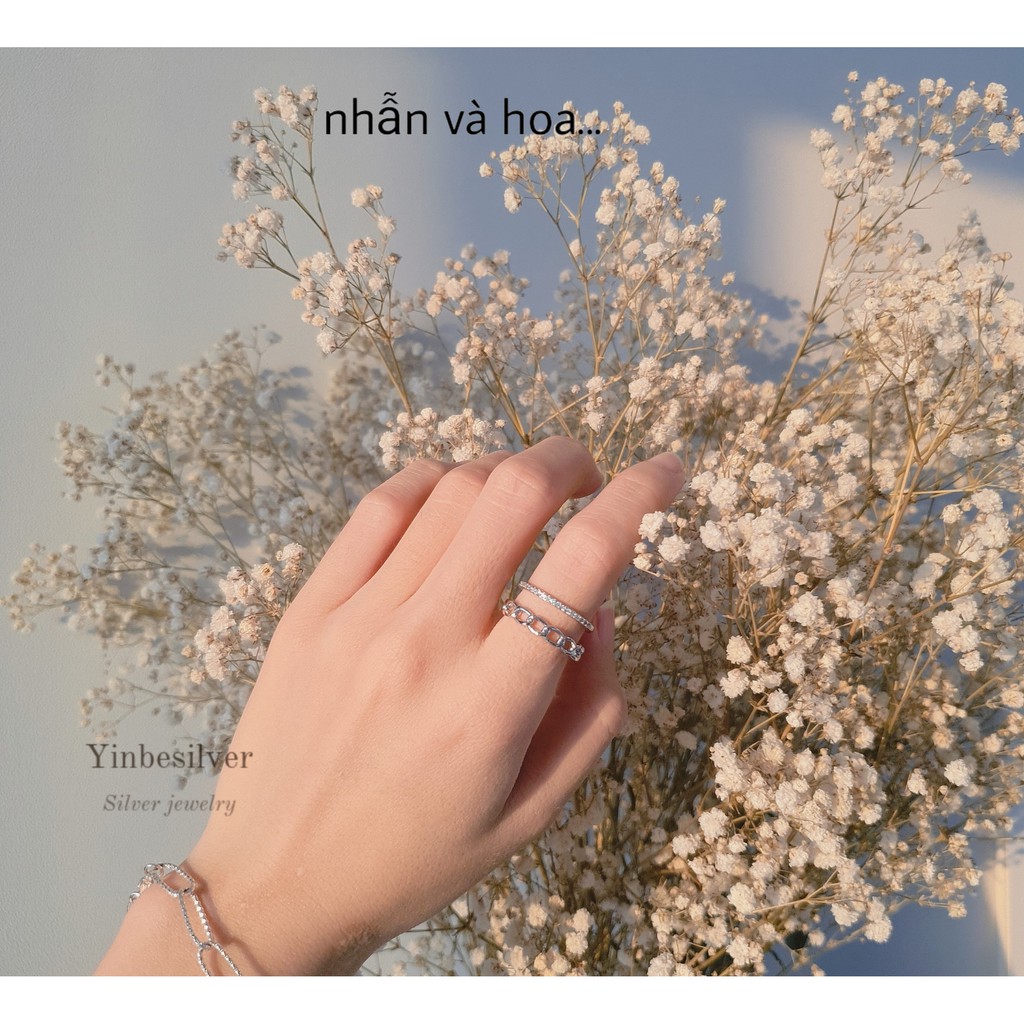 Nhẫn bạc 925  thiết kế đôi cá tính Yinbe Silver