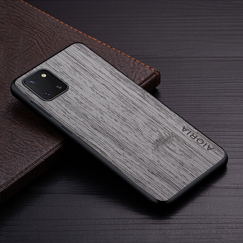 Ốp Bao Da Điện Thoại Họa Tiết Vân Gỗ Tre Sang Trọng Cho samsung galaxy note 10 lite plus note 10 lite