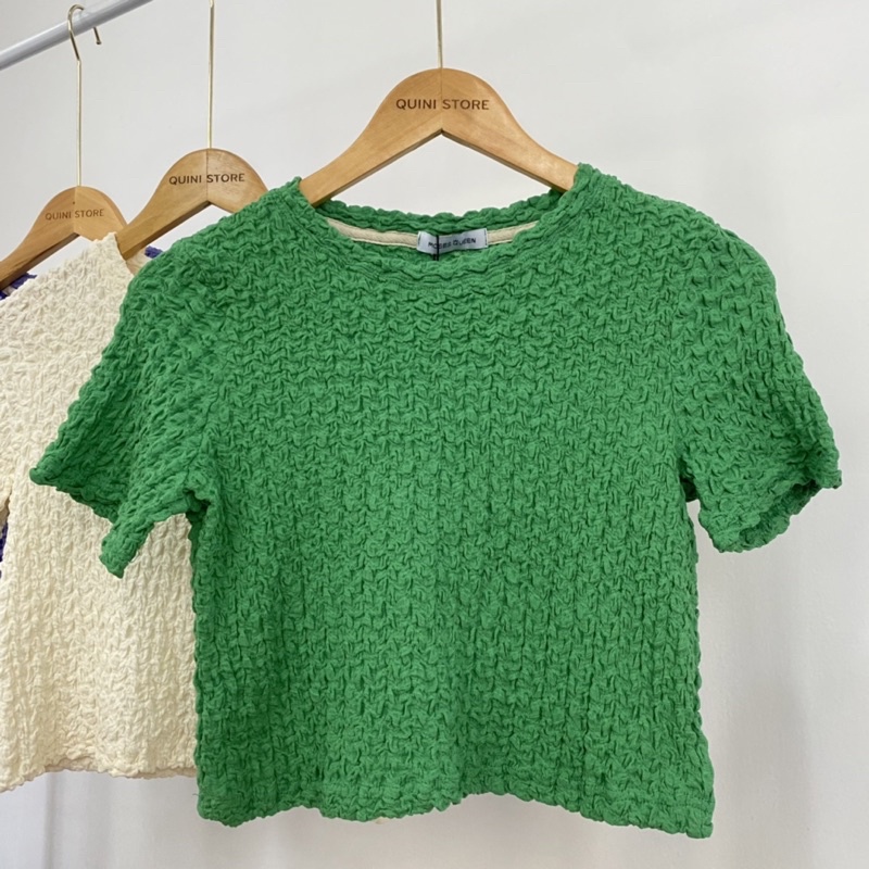 Áo Croptop Thun Xốp Co Giãn - Ảnh Thật Và Video Shop Chụp
