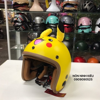 MŨ BẢO HIỂM 3/4 KITTY, PIKACHU, GẤU BROWN, DOREMON