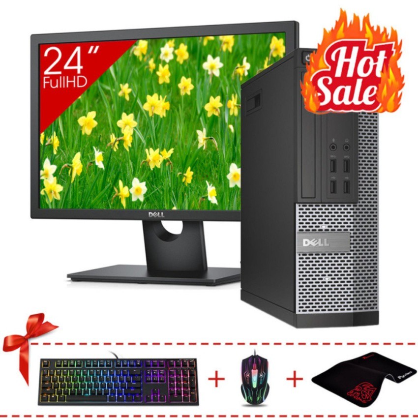 Máy tính doanh nghiệp Dell Optiplex 7020 SFF + Màn hình Dell 24inch Full HD (Core i5 4570, Ram 8GB, SSD 480GB) +Quà Tặng | BigBuy360 - bigbuy360.vn