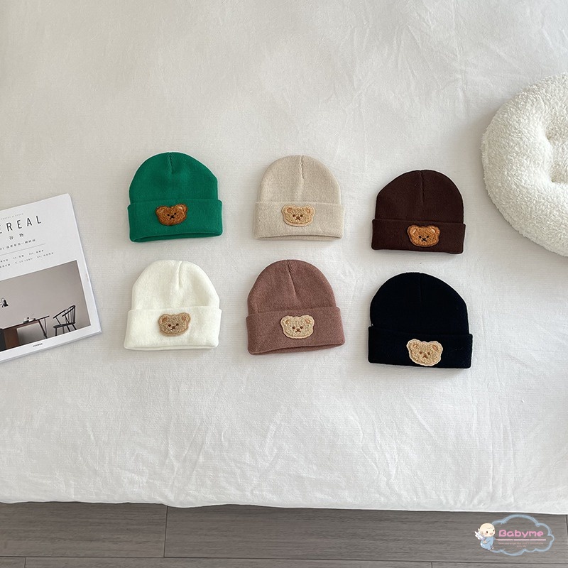 Mũ Beanie Dệt Kim Co Giãn Giữ Ấm Cho Bé