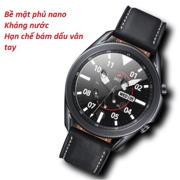 Bộ 3 miếng dán kính cường lực Gor cho đồng hồ Samsung Galaxy Watch 3 trong suốt, vát cạnh 2.5D, tặng keo chống hở mép.