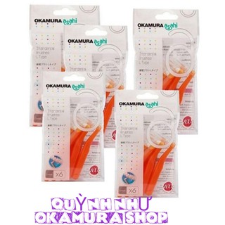 Combo 5 Gói bàn chải kẽ răng Okamura dạng L