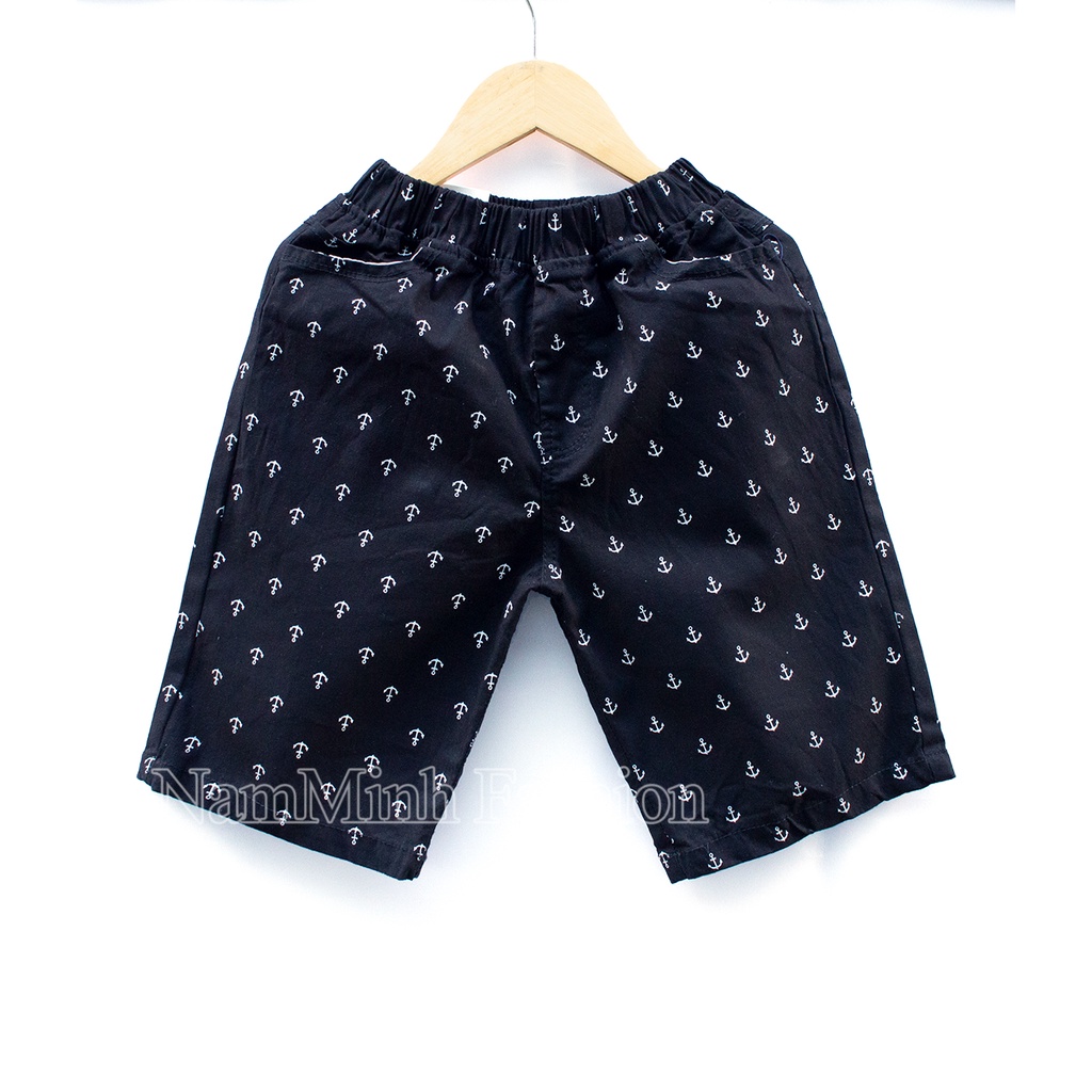 Quần Short Lưng Thun In Hình Họa Tiết Cá Tính Cho Bé Trai ,  Chất Vải linen mềm mịn co dãn cao cấp