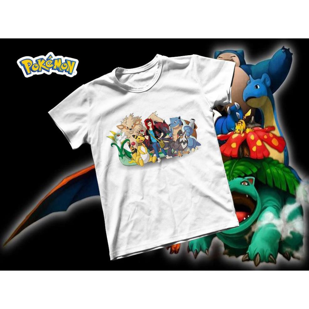 (SALE HOT) Áo thun Cotton Unisex - Anime - Pókemon - Huấn luyện viên Pokemon