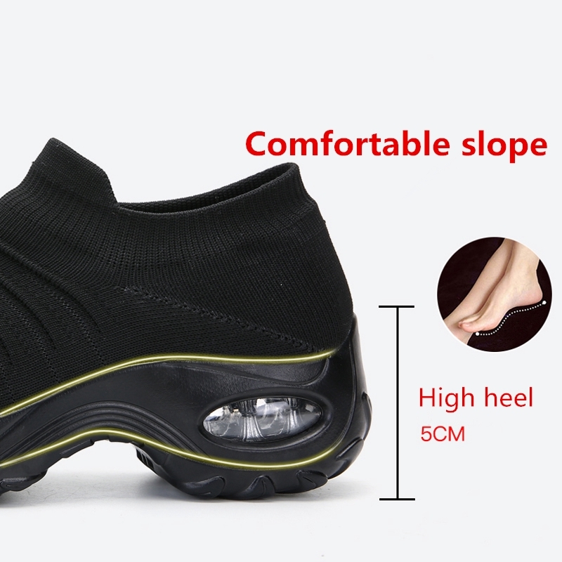 Thời trang Wedges Giày nữ Giày thường Nền tảng thoáng khí Giày thể thao 35-42 Giày chạy bộ của nữ