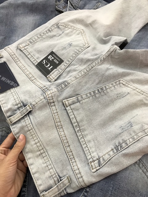 Quần jean dài nam, phối rách QN120