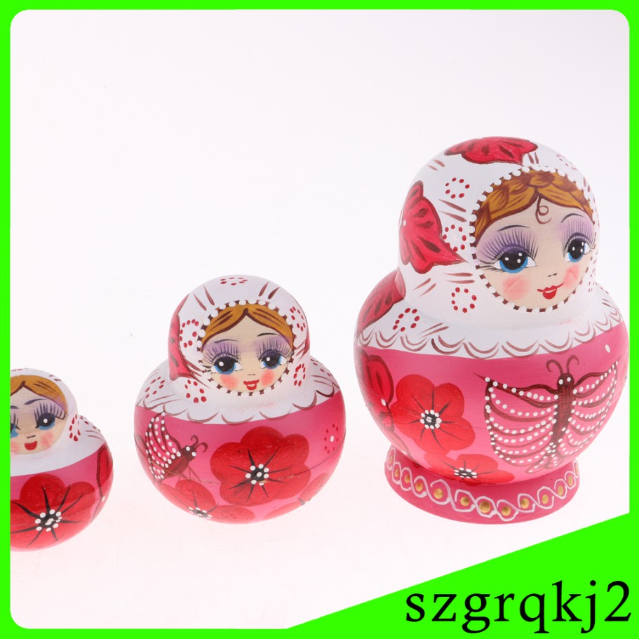 Bộ 10 Búp Bê Nga Matryoshka Bằng Gỗ