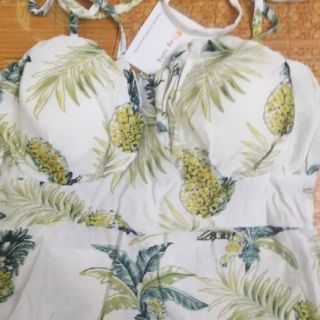 Set đôi đi biển, set hoa quả đi biển  chất đũi