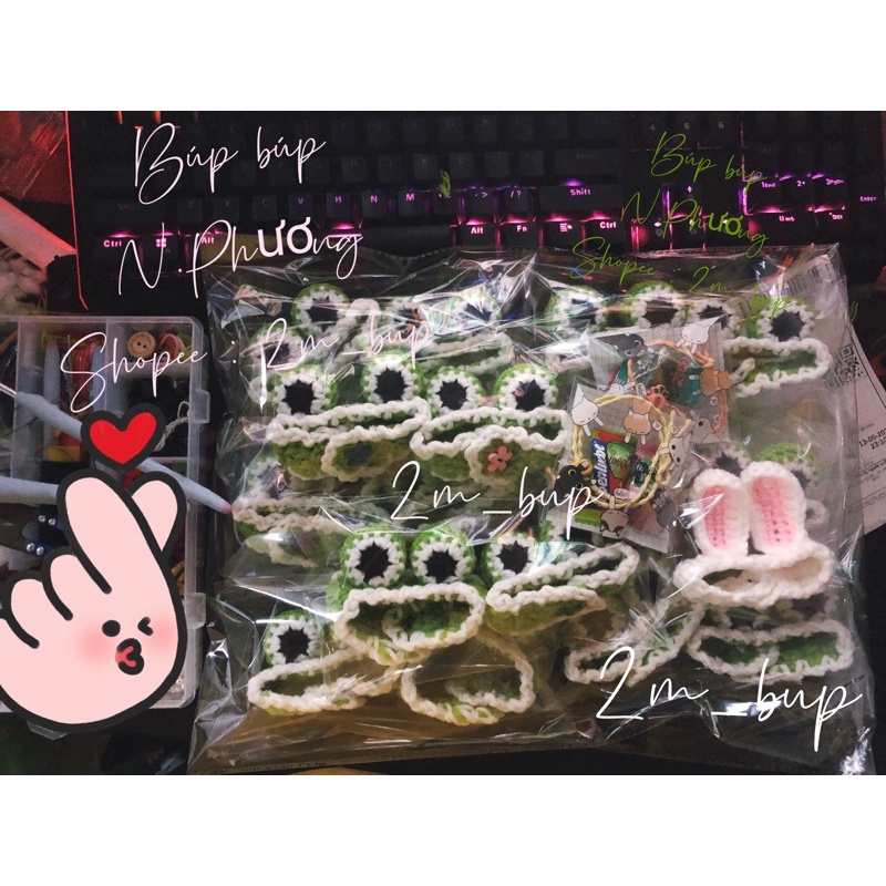 Vòng Tay Đan Len Handmade ếch , vòng len sáng tạo, vòng đôi tình nhân