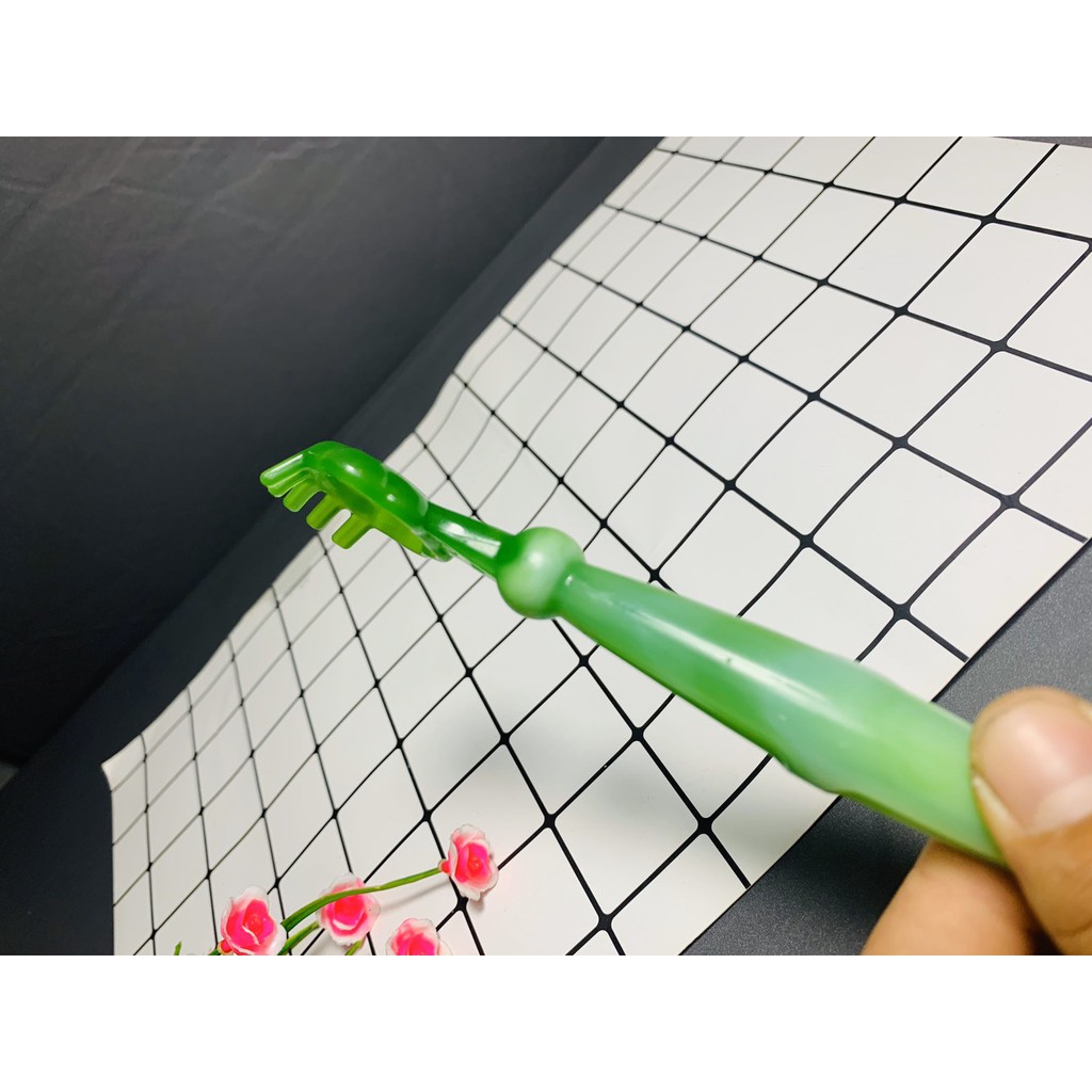 ( deal 10k ) Cây Đấm Gãy Lưng 2 Đầu Nhựa Bóng  Xanh 2 in 1