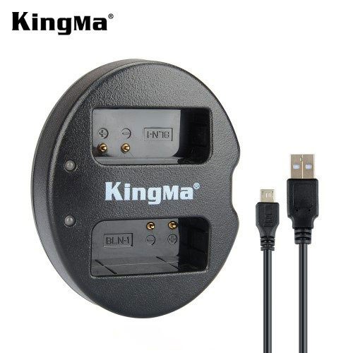 Bộ 1pin 1 sạc Kingma cho OLYMPUS BLN-1 + Hộp đựng Pin, Thẻ nhớ