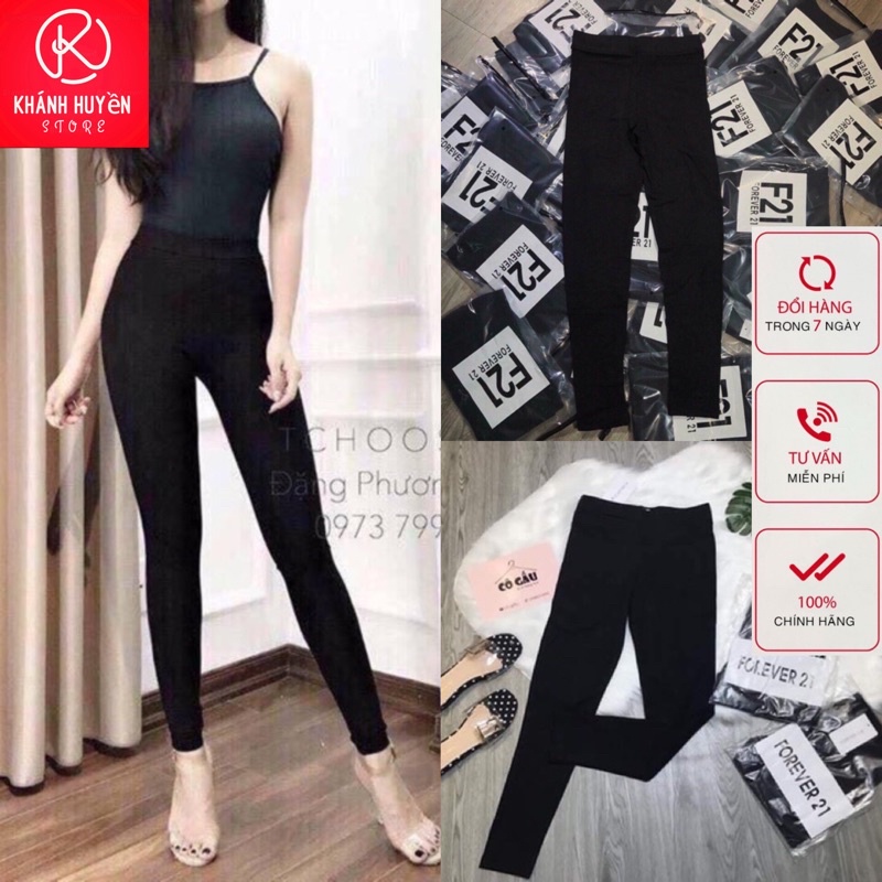 Quần legging F21 xuất dư , quần legging cạp cao co dãn