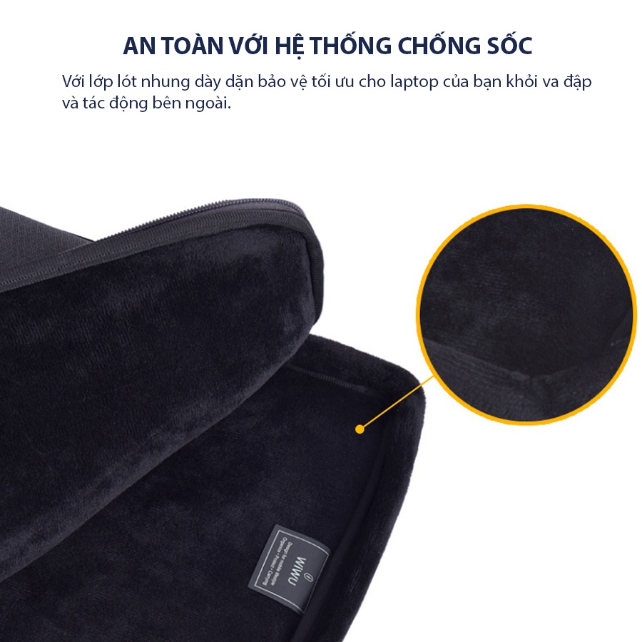 Túi chống sốc macbook laptop cao cấp Wiwu Pilot Sleeve