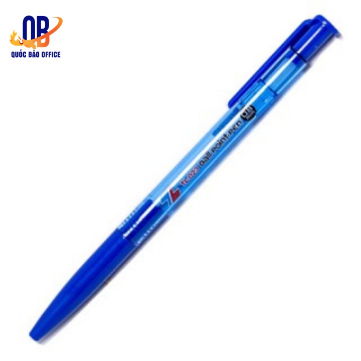 Bút bi Thiên Long 023 - ngòi 0.8mm - mực xanh/ đen/ đỏ - combo 10 chiếc